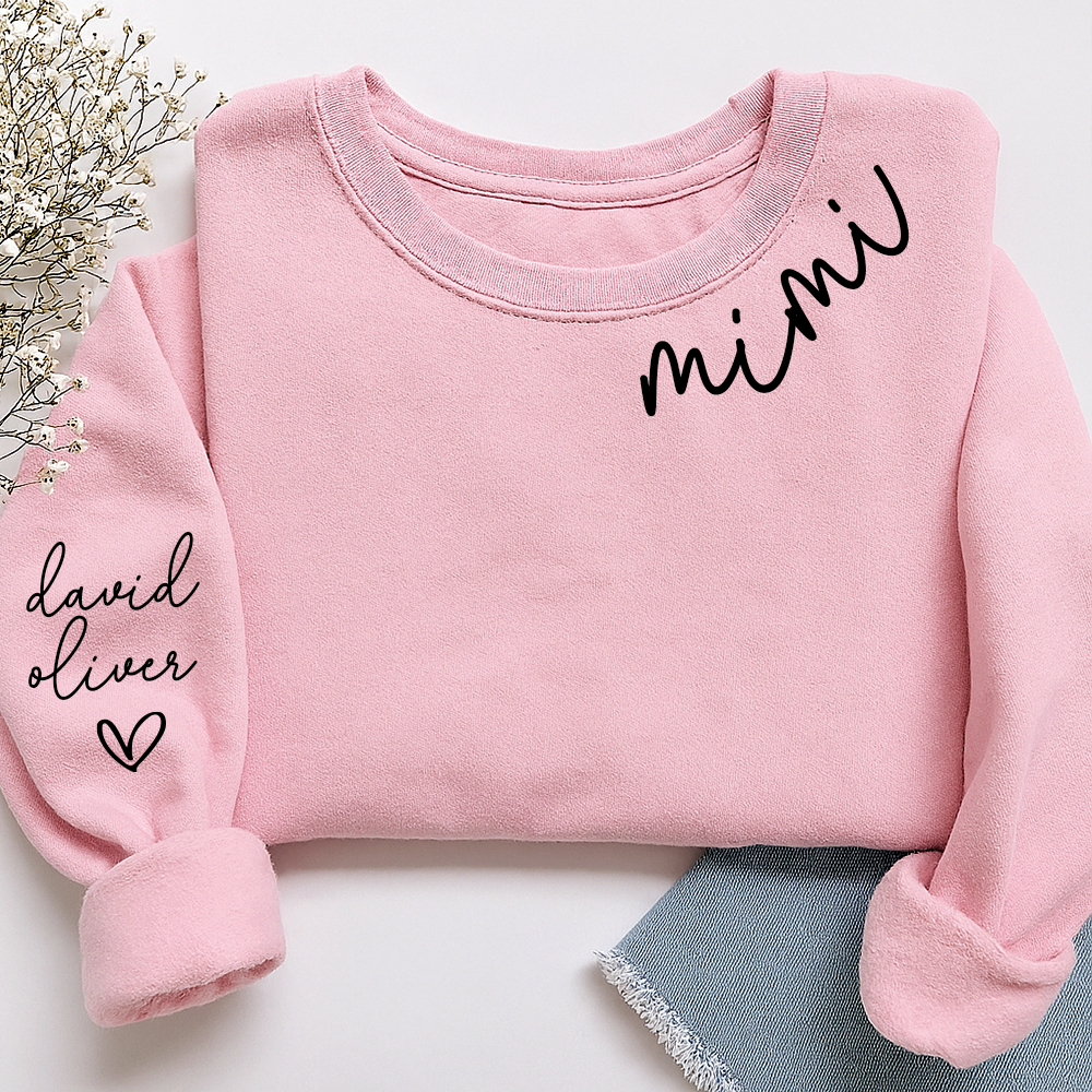 Custom Mimi Sweatshirt, Personalized For Mimi And Kids