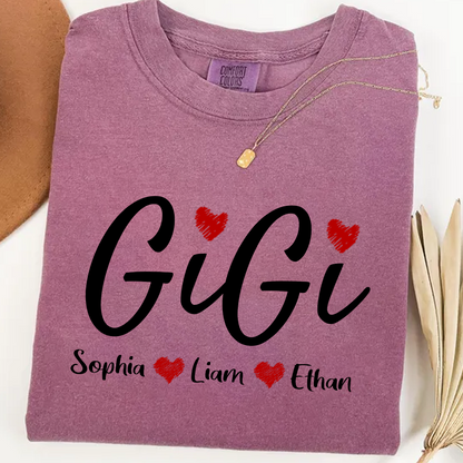 Comfort Colors® Personalized Grandma, Gift For Gigi Est And kids 2025