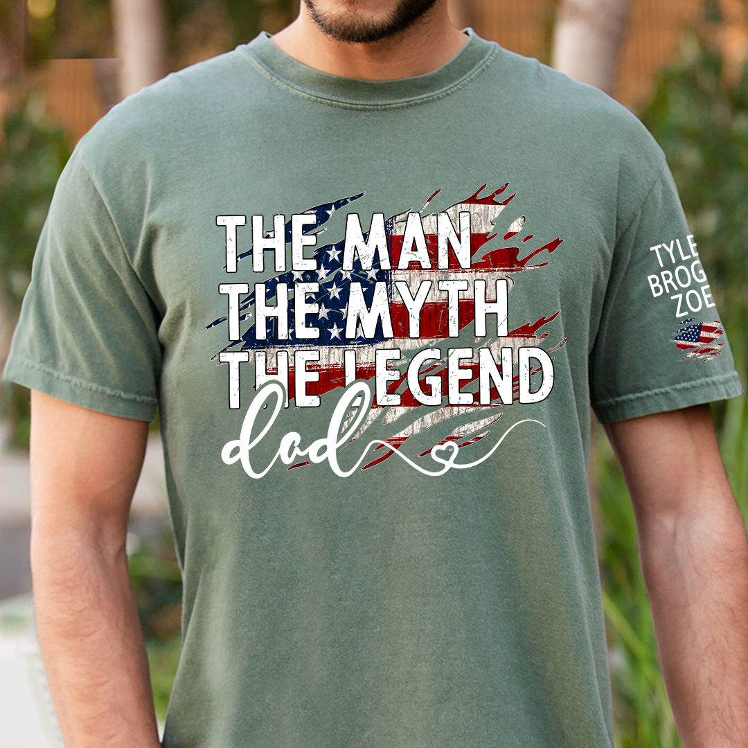 Legend Husband Dad Custom shirt, Personalized Grandpa American T-Shirt, Gifts for Dad