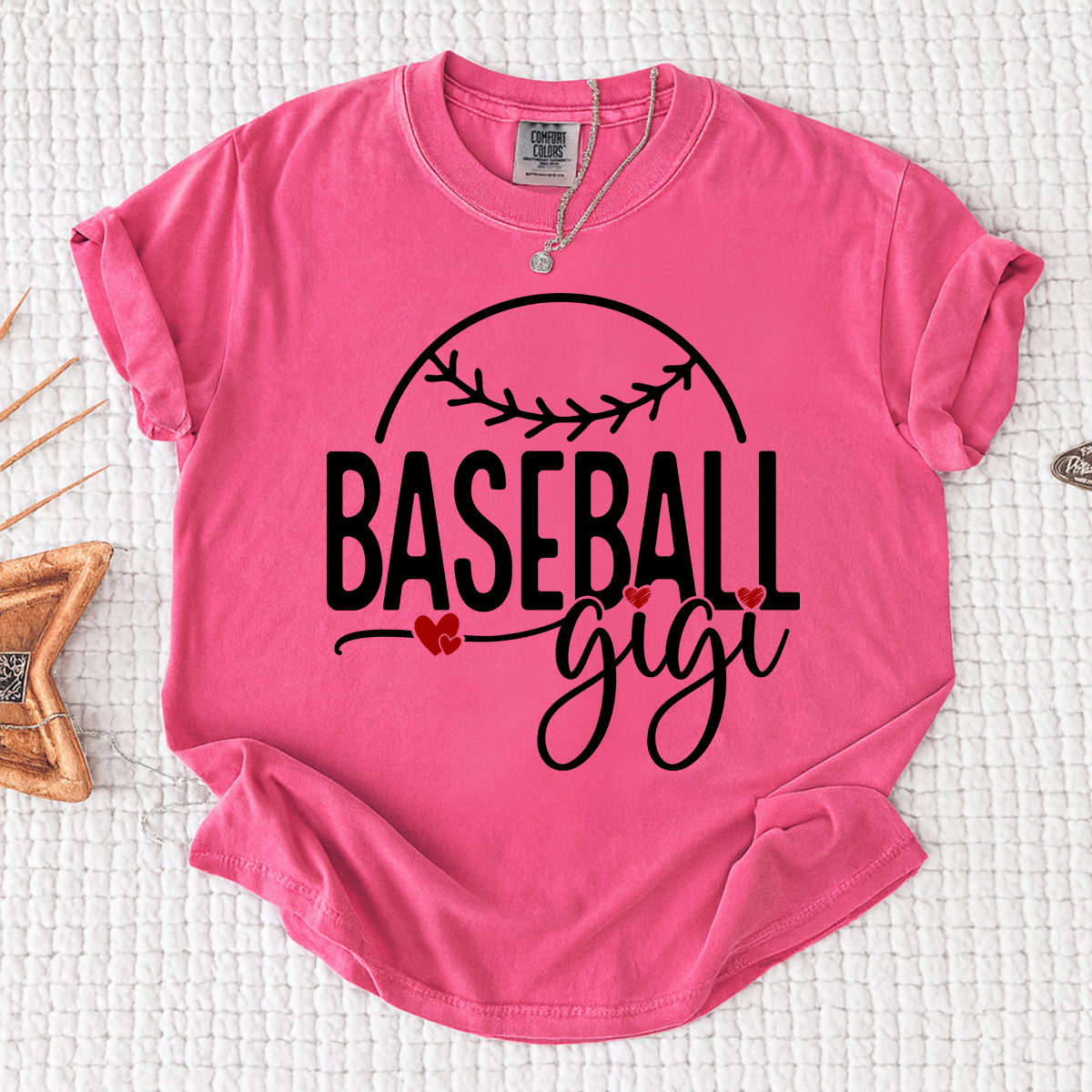 Comfort Colors® Baseball Gigi Heart, For Gift Grandma And Kids