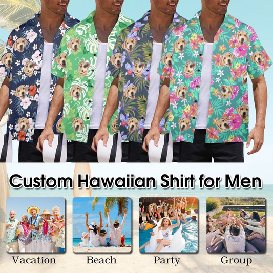 Custom Hawaiian Shirt Custom Photo You Had Me At Aloha - Family Personalized Custom Face Unisex Hawaiian Shirt