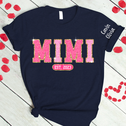 Custom Mimi Est Glitter Mother's Day Trend T-Shirt