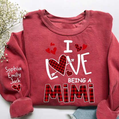 I Love Being A Mimi Sweatshirt, Gifts for Grandma, Custom Grandma and Grandchild Names