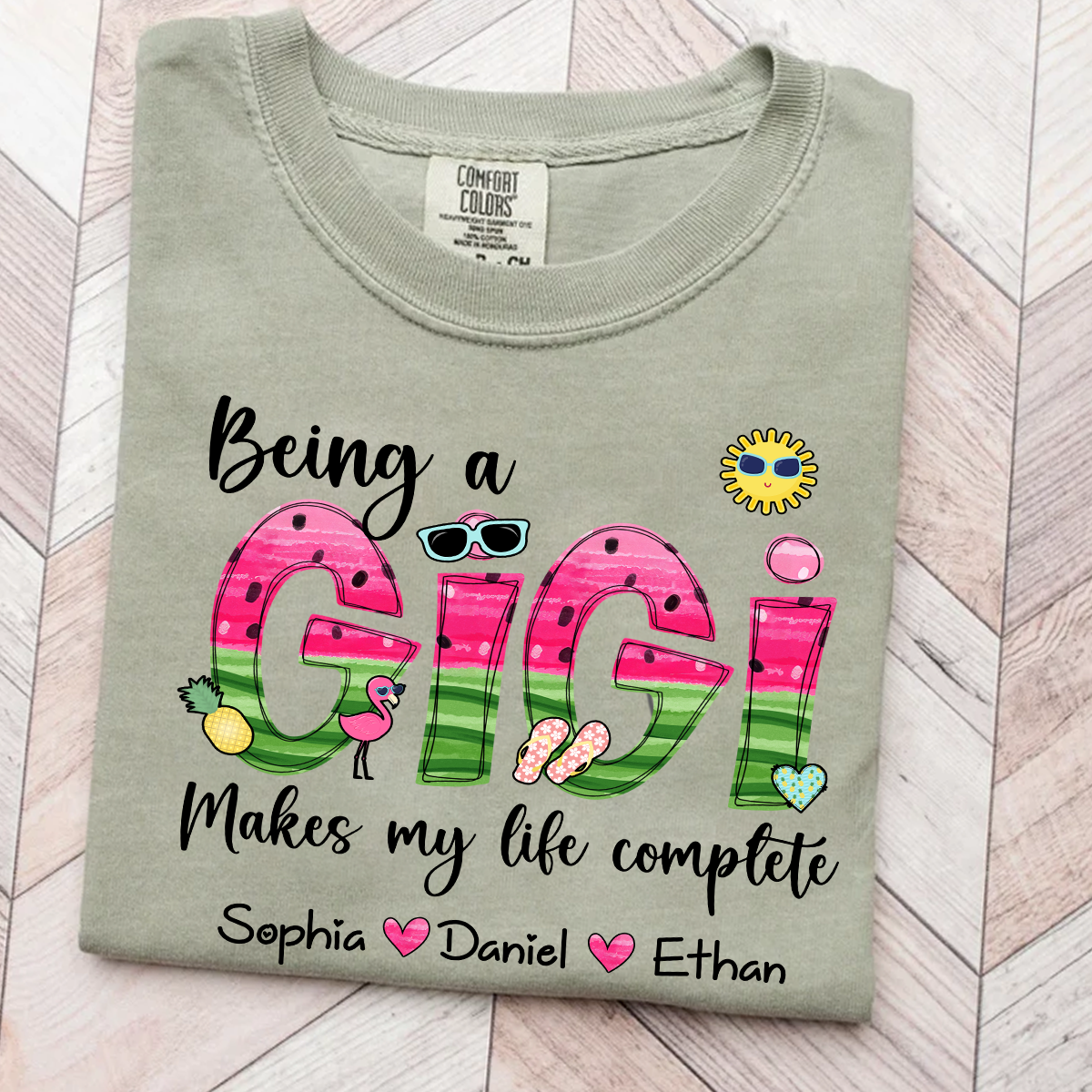 Comfort Colors® Custom Being A Mimi Makes My Life Complete Watermelon T-Shirt