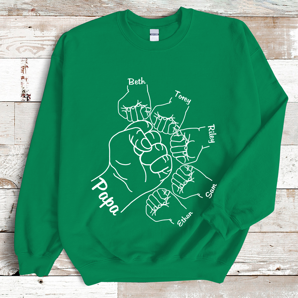 Papa Hands Father's Day Gift Sweatshirt