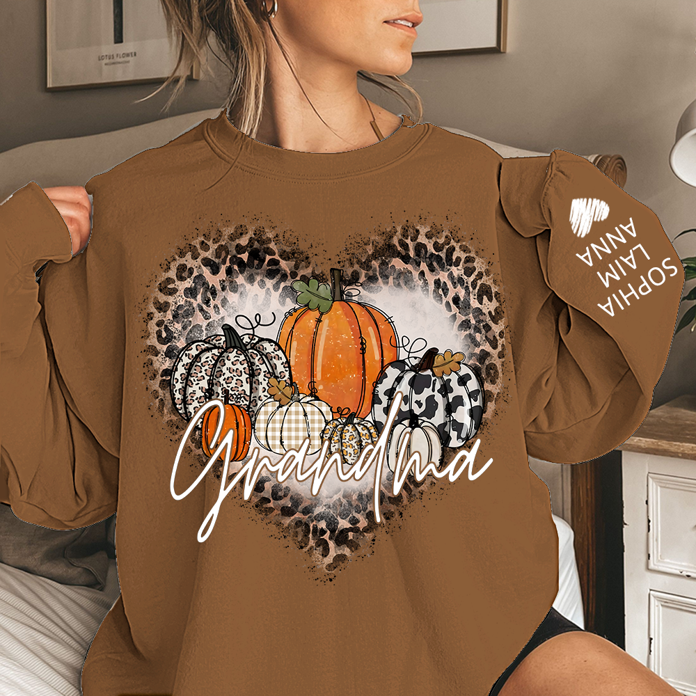 Mimi Leopard Print Autumn Sweatshirt, Gift for Grandma and Kids