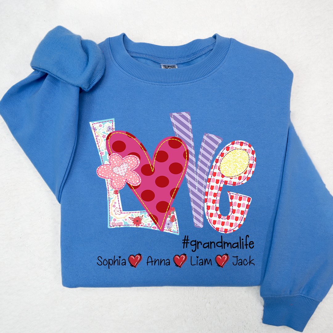 Valentine's Day Love Custom Grandma Life And Kids LTP01
