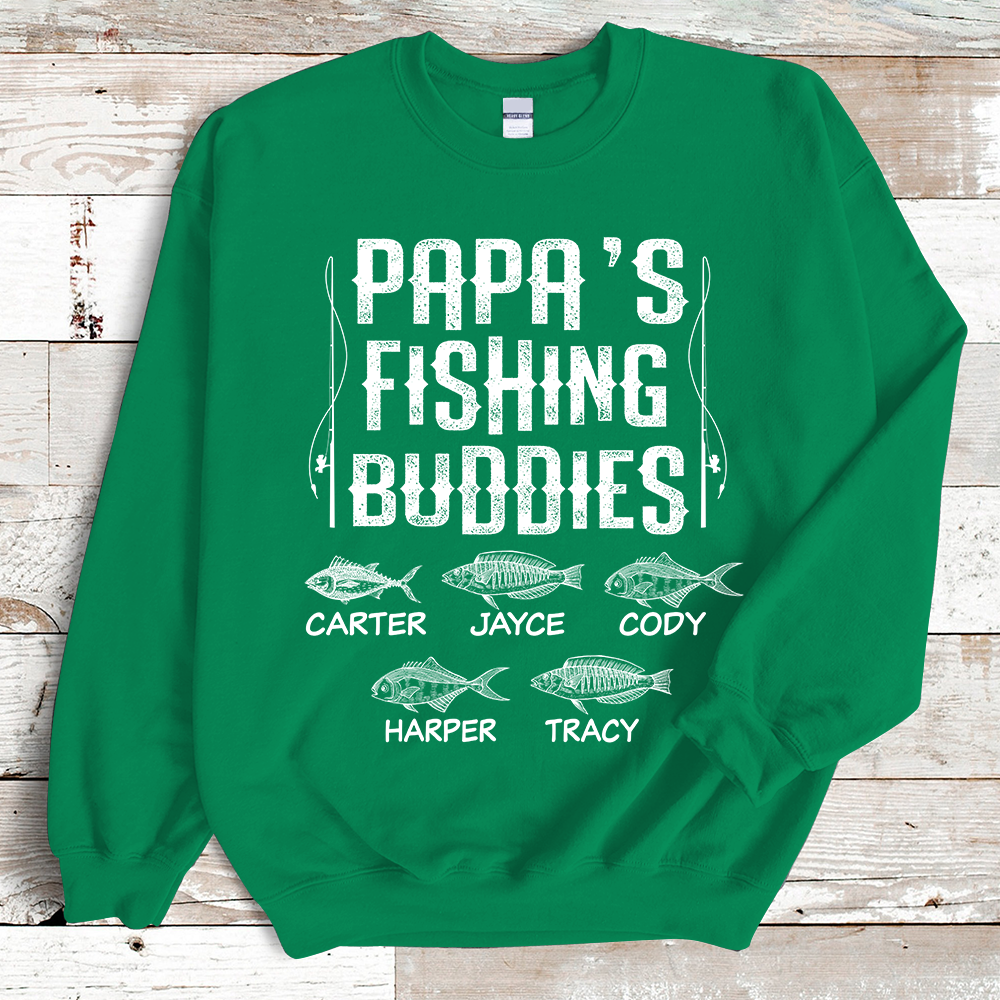 Papa's Fishing Buddies And Kids Sweatshirt