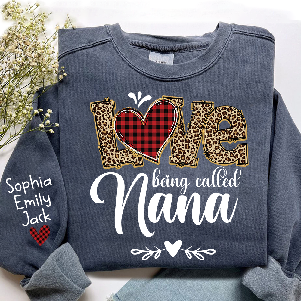 Personalized Love Being Called Mimi Sweatshirt, Gifts for Grandma, Custom Grandma and Grandchild Names