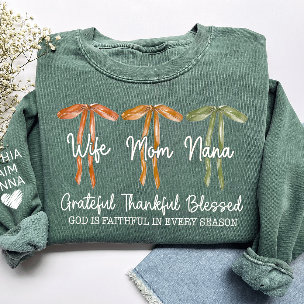 Personalized Faith Based Autumn Custom Nicknames of Mom Wife Nana for Mimi and Kids