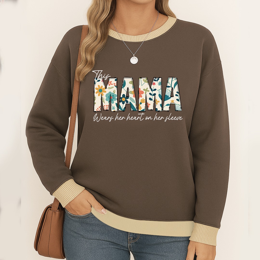 Personalized Wear Your Heart on Your Sleeve Sweatshirt MIX with Kids’ Names For Mom And Grandma Gift  Sweatshirt MIX