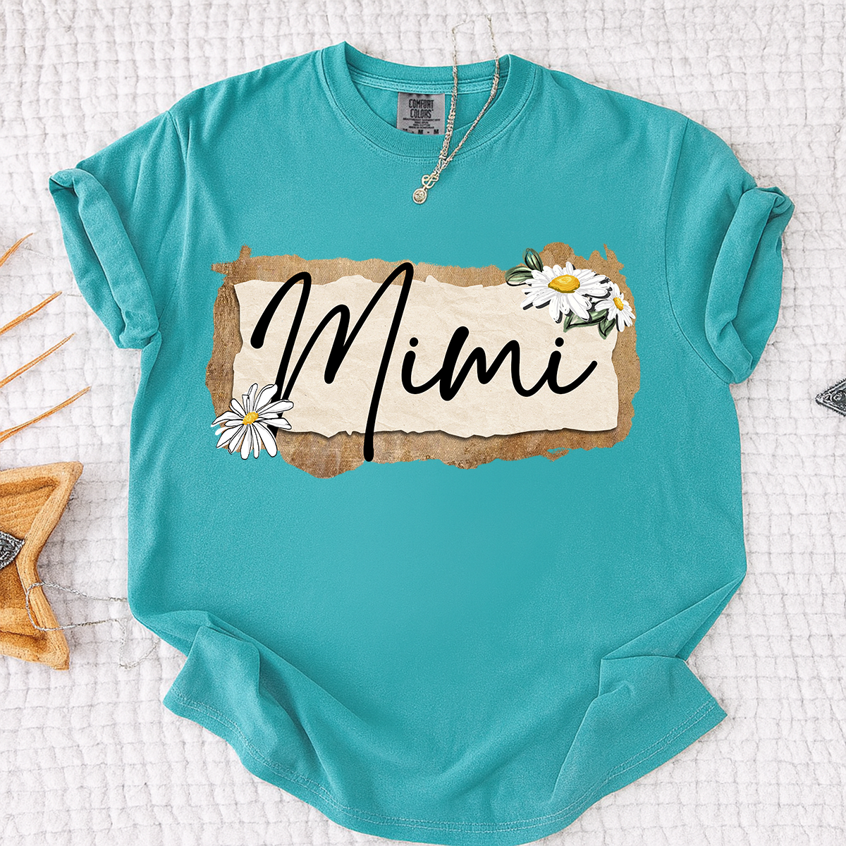 Comfort Colors® Custom Mimi T-Shirt, Floral Daisy Design,Great Gift for Mimi Grandma