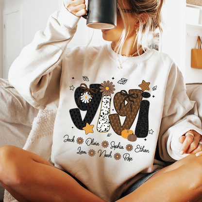 Personalized Grandma Grace, Prayer Sweatshirt, Custom Gigi Nickname with Baby Name