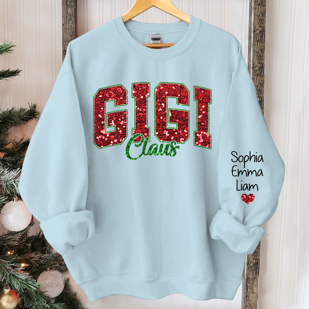 Custom Gigi Claus Christmas And Kids V2 Sweatshirt