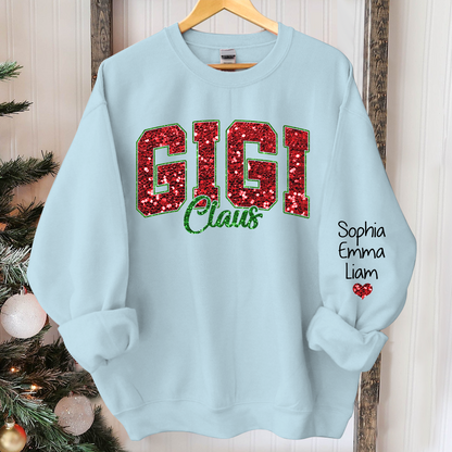 Custom Gigi Claus Christmas And Kids V2 Sweatshirt