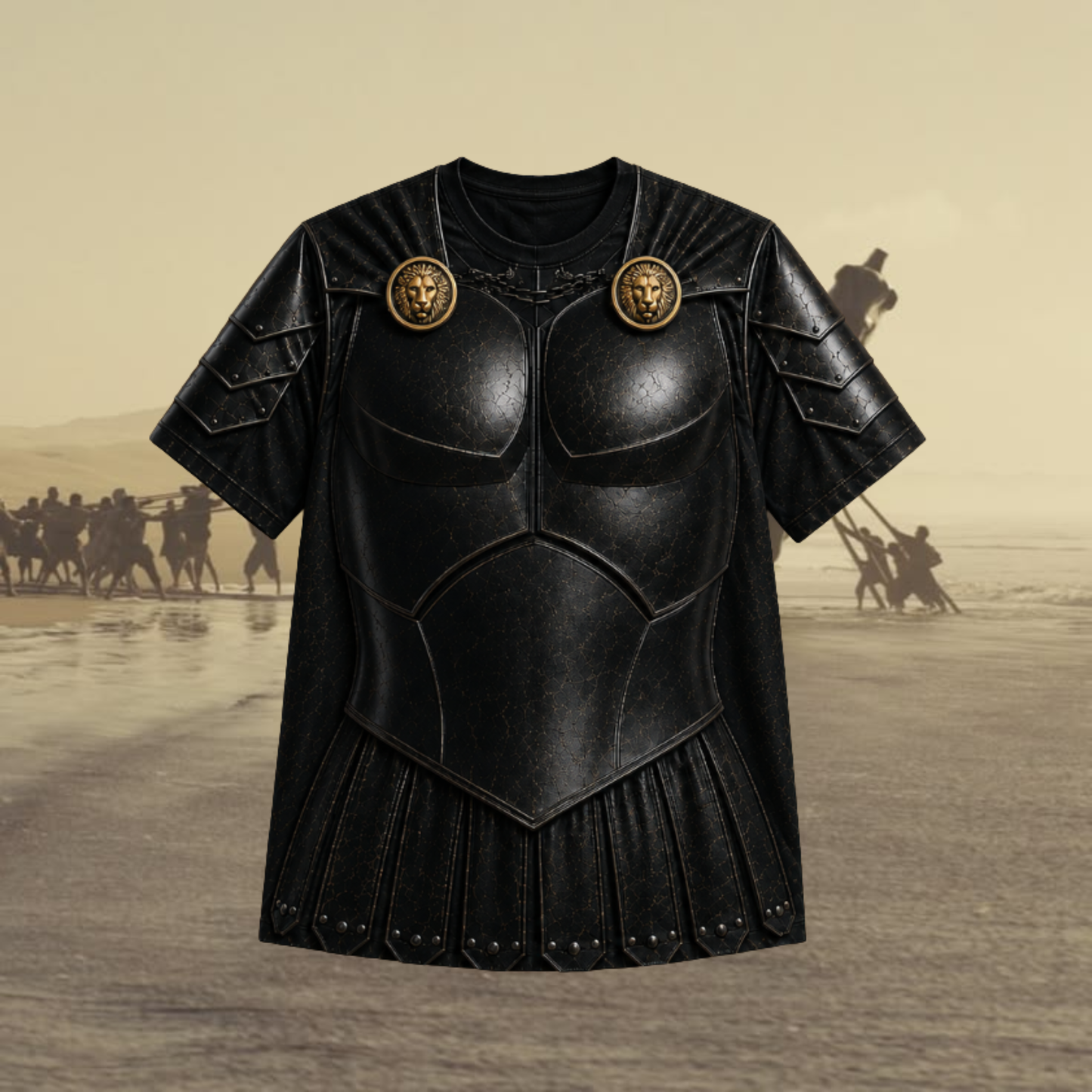 Agamemnon Greek Warrior Armor 3D All Over Print T-Shirt | Odyssey 2026 Inspired King Armor Costume Tee