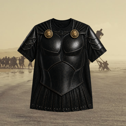 Agamemnon Greek Warrior Armor 3D All Over Print T-Shirt | Odyssey 2026 Inspired King Armor Costume Tee