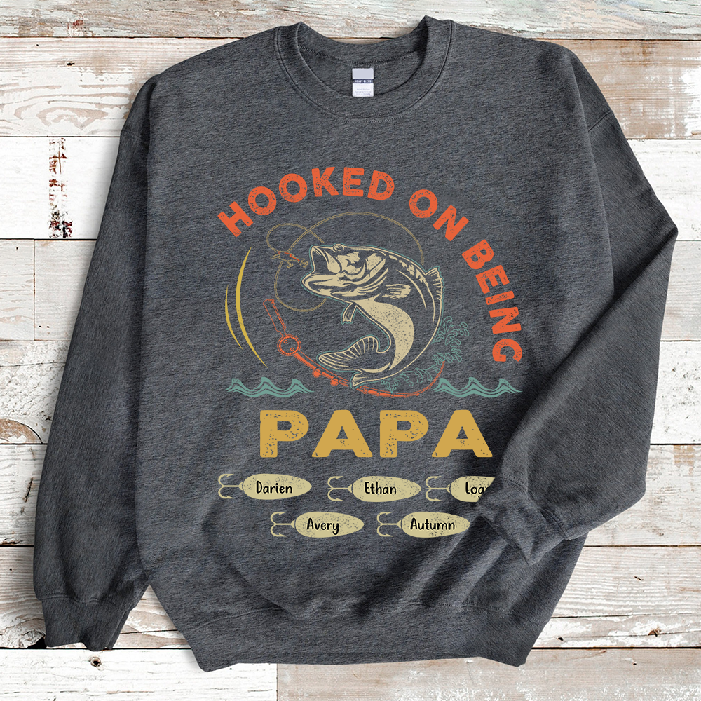 Hooked On Being Grandpa Sweatshirt