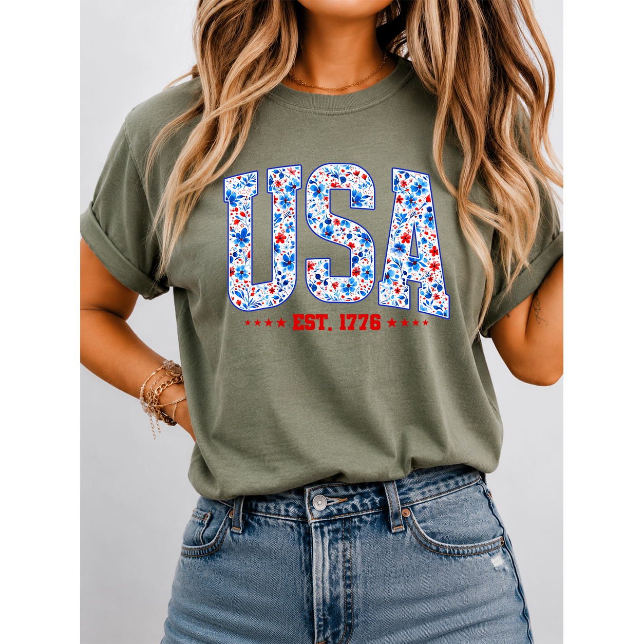 USA Patriotic T-Shirt – 4th of July Independence Day EST. 1776 Gift