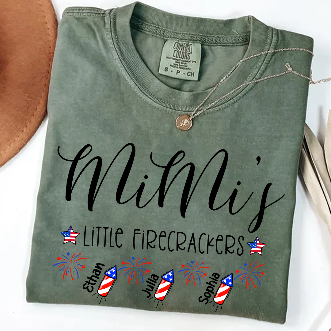 Comfort Colors® Mimi's Little Firecrackers 4th Of July Shirt, Gift For Grandma T-Shirt