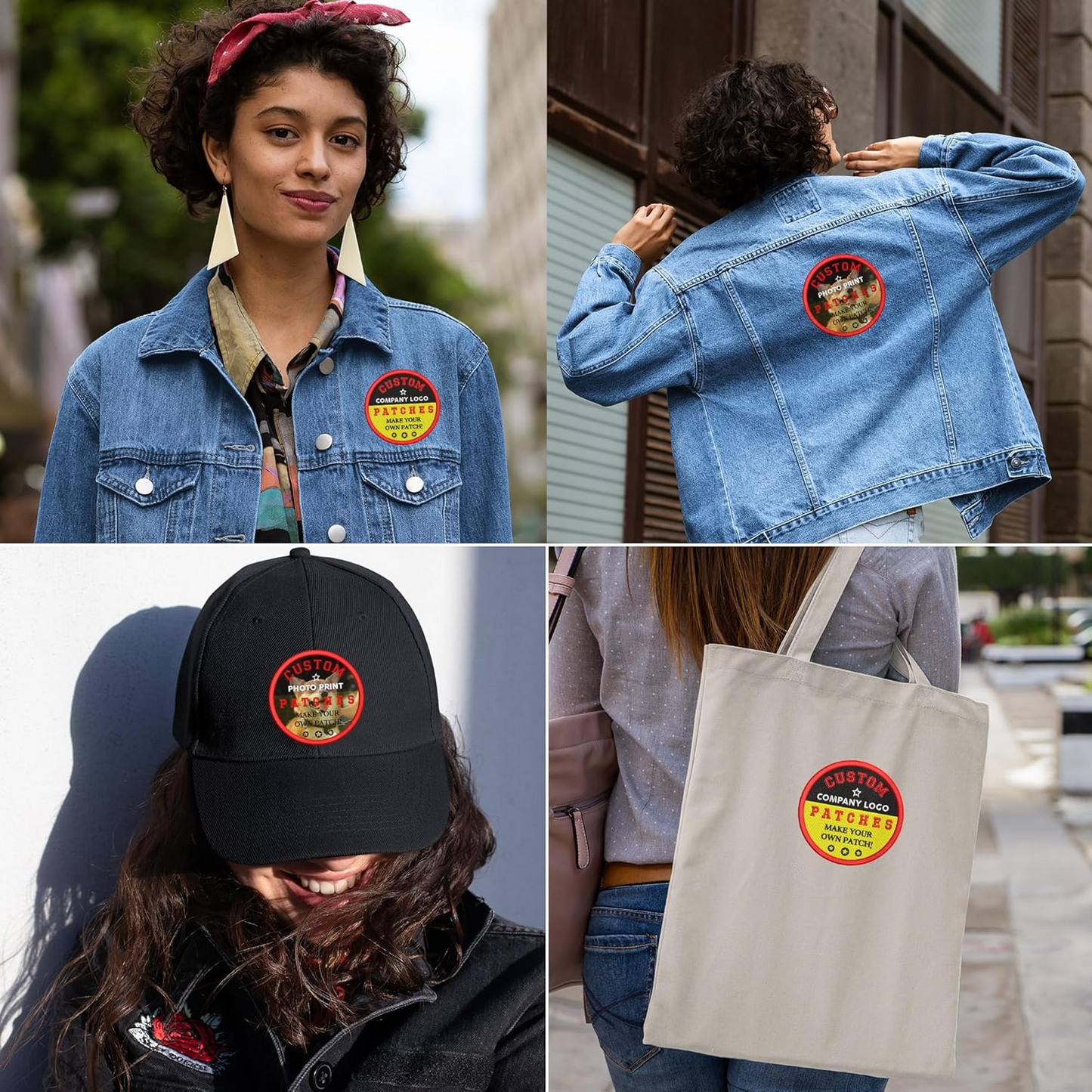 Custom Embroidered Patches – Personalized Logo Patch, Design Your Own Iron-On/Sew-On Hook & Loop for Clothes, Hats