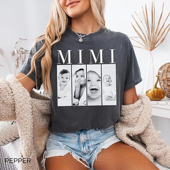 Custom Mimi Comfort Colors Shirt, Personalized Gift For Grandma, Mothers Day