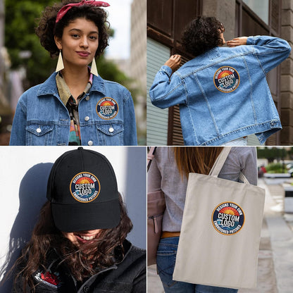 Custom Embroidered Logo Patches – Personalized Iron-On/Sew-On Hook & Loop, Any Shape for Backpacks, Jackets, School, Teams