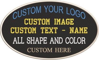 Customized Embroidered Patches – Personalized Logo, Iron-On/Sew-On Hook & Loop for Backpacks, Clothing, Hats