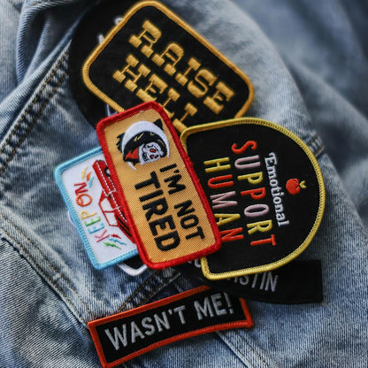 Customized Embroidered Patches – Design Your Own Logo, Iron-On or Sew-On Hook & Loop for Clothes & Backpacks