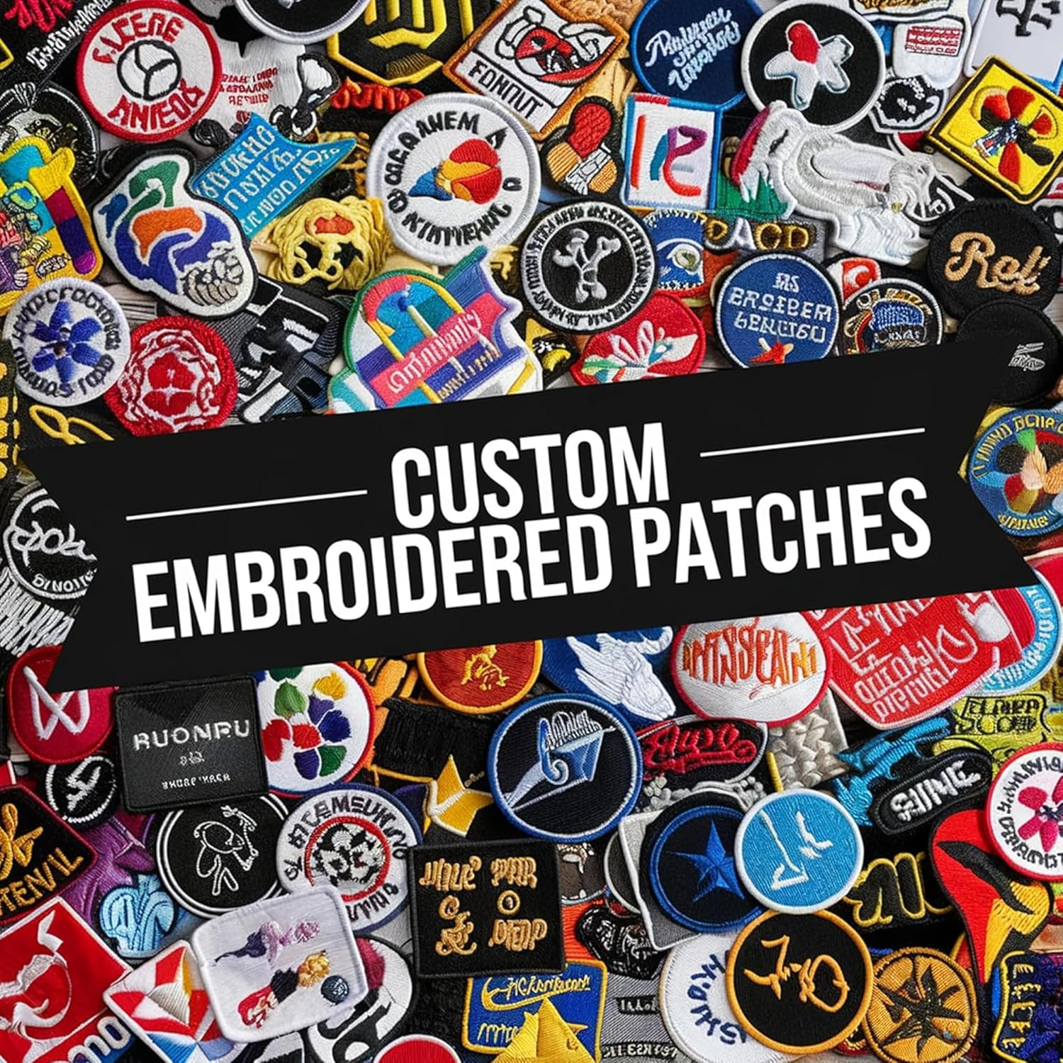 Custom Embroidered Patches – Personalized Name & Logo, Iron-On/Sew-On Hook & Loop, Any Shape