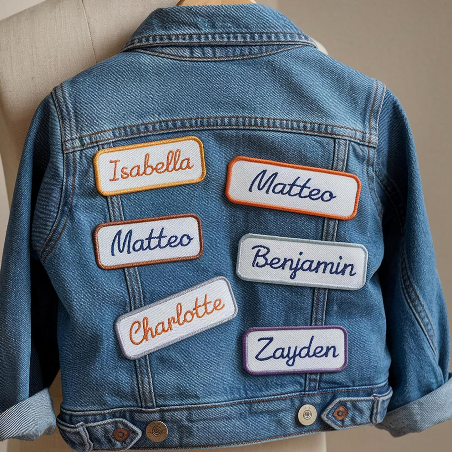 Custom Embroidered Patches – Personalized Name & Logo, Iron-On/Sew-On Hook & Loop, Any Shape
