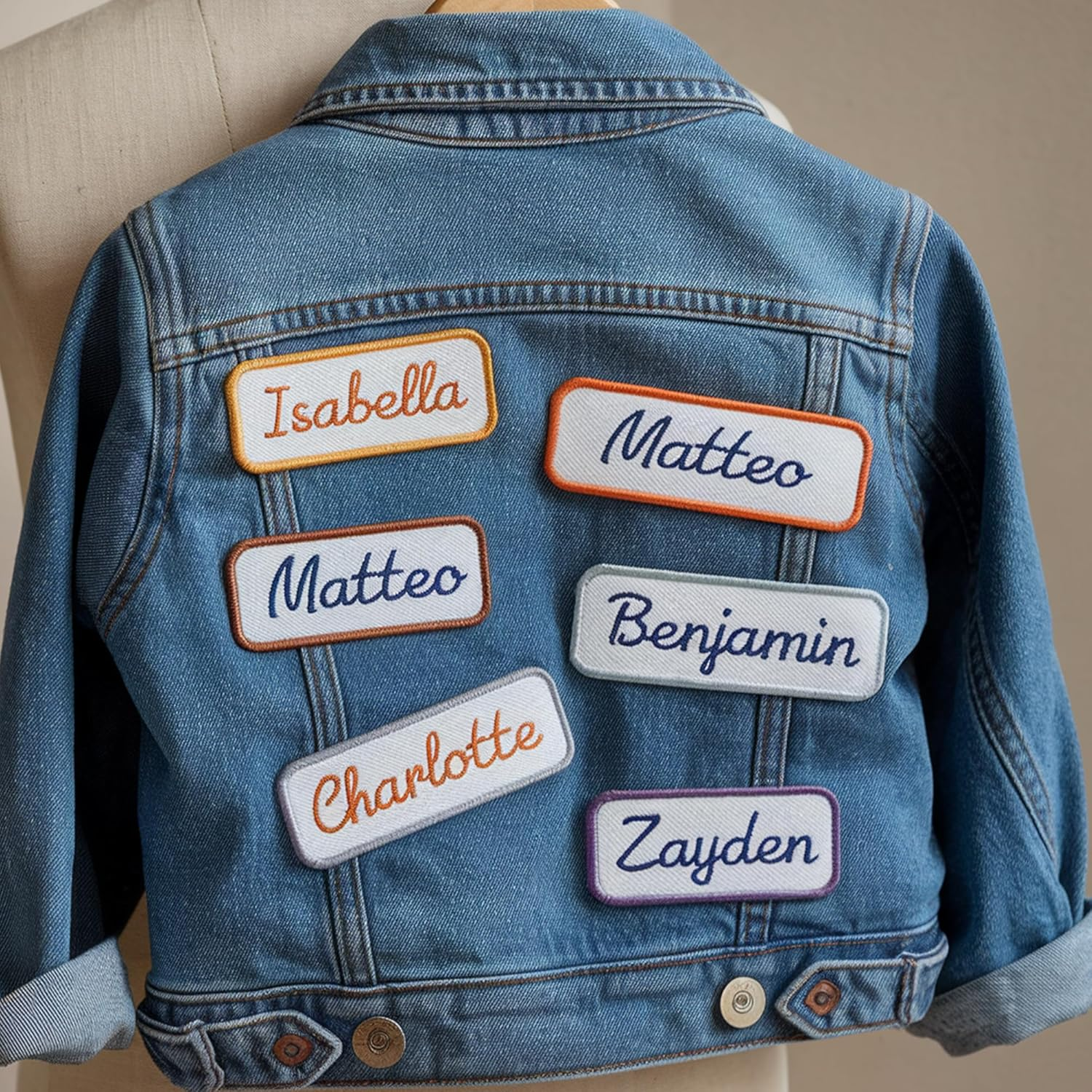 Custom Embroidered Patches – Personalized Name & Logo, Iron-On/Sew-On Hook & Loop, Any Shape