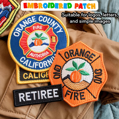 Personalized Embroidered Patches – Custom Logo, Image, Text, Iron-On or Sew-On Hook & Loop, 2"–11" for Apparel