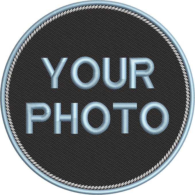 Custom Patches – Add Your Photo, Logo, or Text, Personalized Iron-On/Sew-On Hook & Loop for Clothing, Hats, Uniforms
