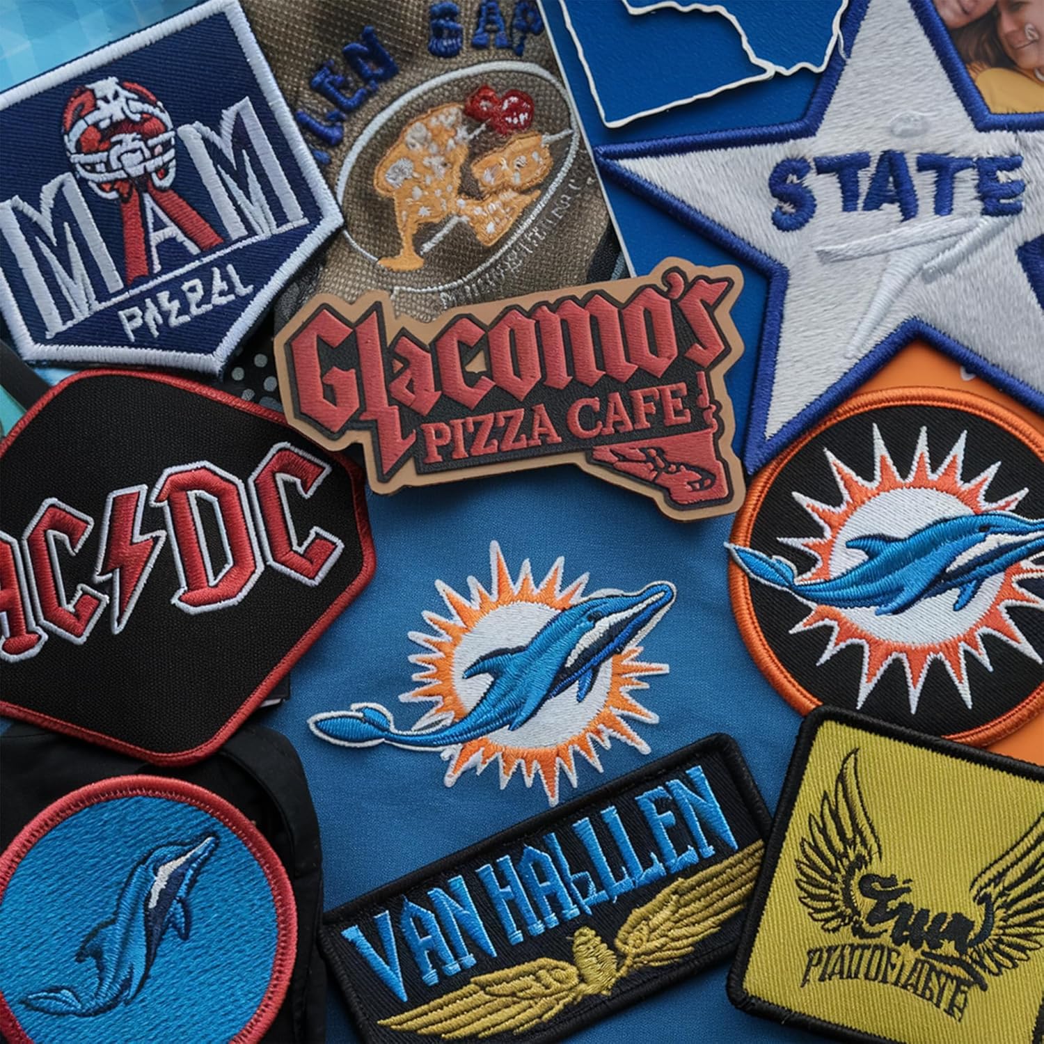 Custom Personalized Embroidered Patches – Any Shape, Iron-On/Sew-On Hook & Loop, Logo, Photo, or Text Patch