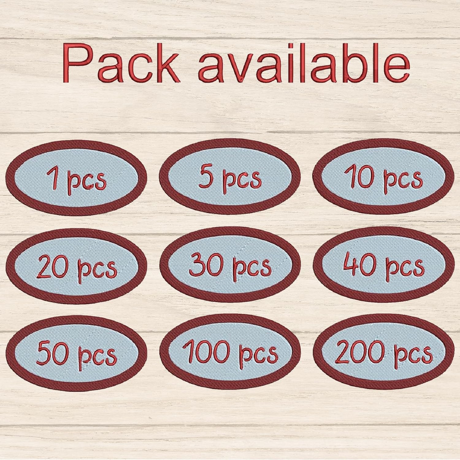 Personalized Embroidered Patches – Custom Logo, Image, or Text, Iron-On/Sew-On Hook & Loop, 3"–11" for Clothing & Hats
