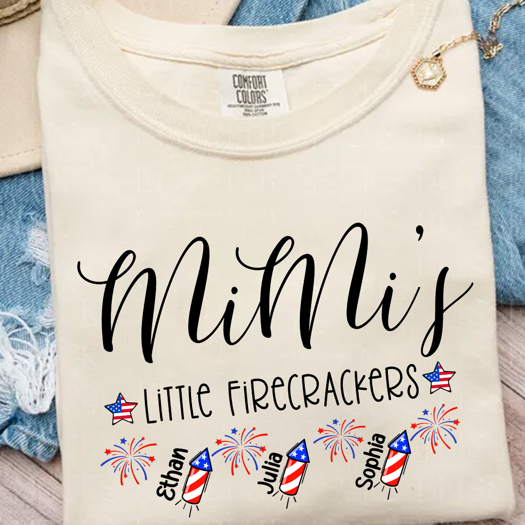 Comfort Colors® Mimi's Little Firecrackers 4th Of July Shirt, Gift For Grandma T-Shirt