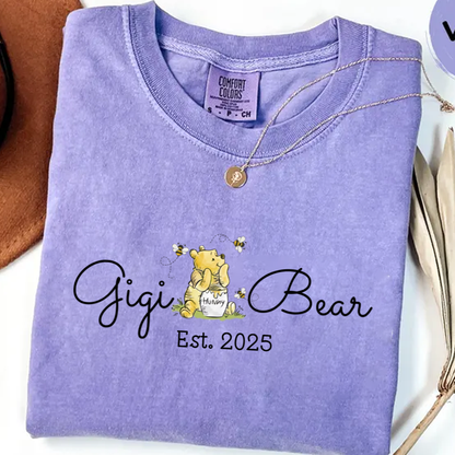 Gigi Bear T-Shirt - Cute Gift for New Grandma, Est. 2025