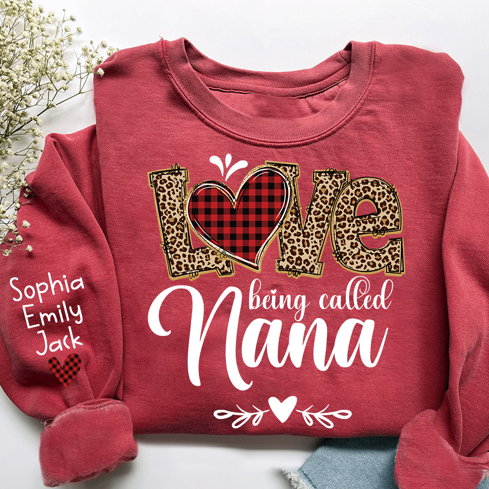 Personalized Love Being Called Mimi Sweatshirt, Gifts for Grandma, Custom Grandma and Grandchild Names