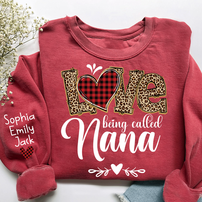 Personalized Love Being Called Mimi Sweatshirt, Gifts for Grandma, Custom Grandma and Grandchild Names