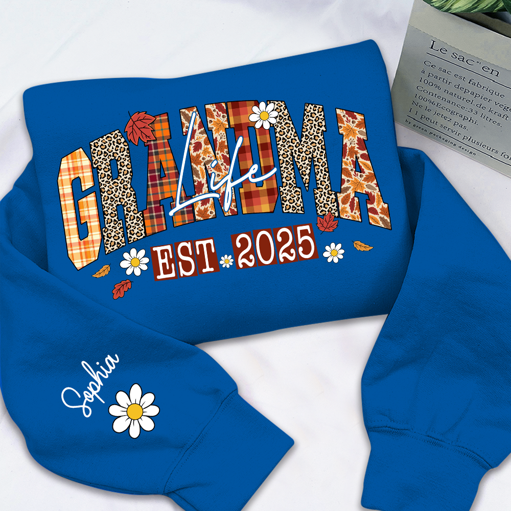 Preppy Fall Mimi Life, Personalized For Grandma And Kids