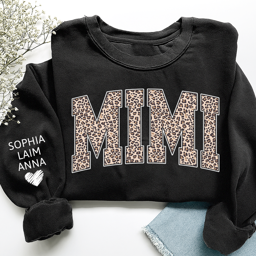 Leopard Style Design, Custom Mimi Gifts for Grandma and Kids
