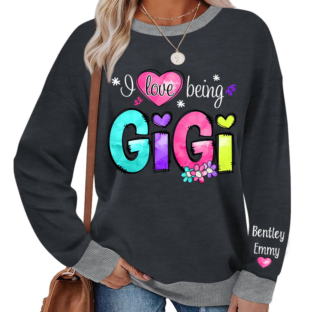 Personalized I Love Being Gigi Color 2025 Sweatshirt Mix