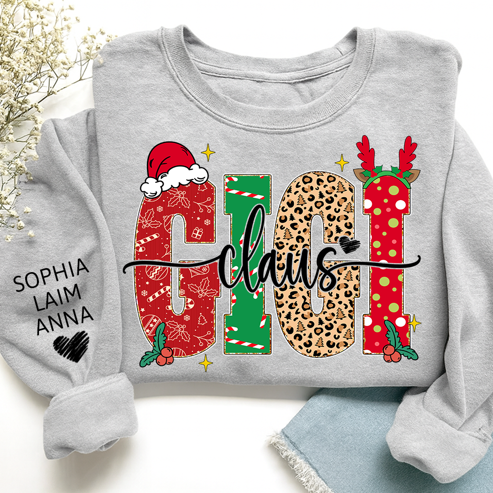 Merry Christmas Style Design, Custom Gift For Gigi Claus And Her Grandchildren