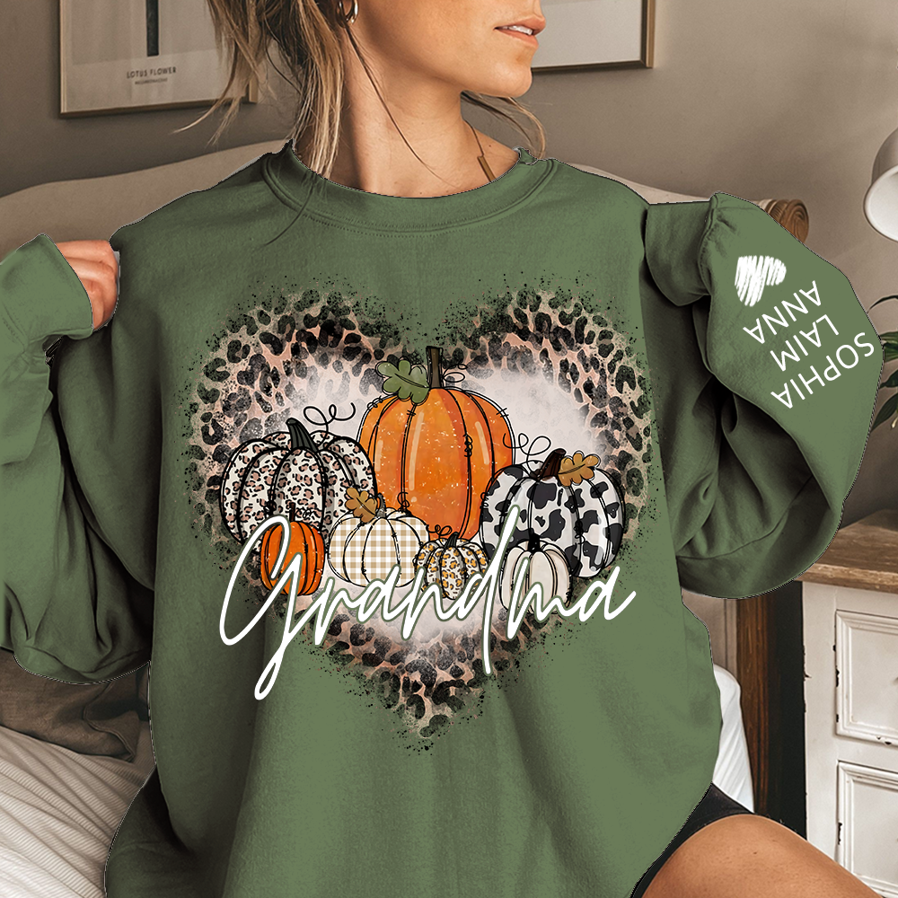 Mimi Leopard Print Autumn Sweatshirt, Gift for Grandma and Kids