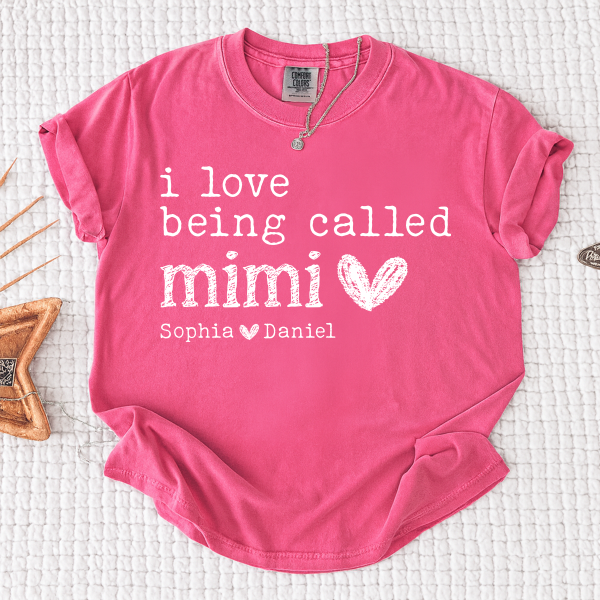 Comfort Colors Personalized Mimi Shirt, I Love Being Called Mimi  T Shirt with Kids Names, Custom Grandma Gift, Ideal for Mother's Day, Birthday