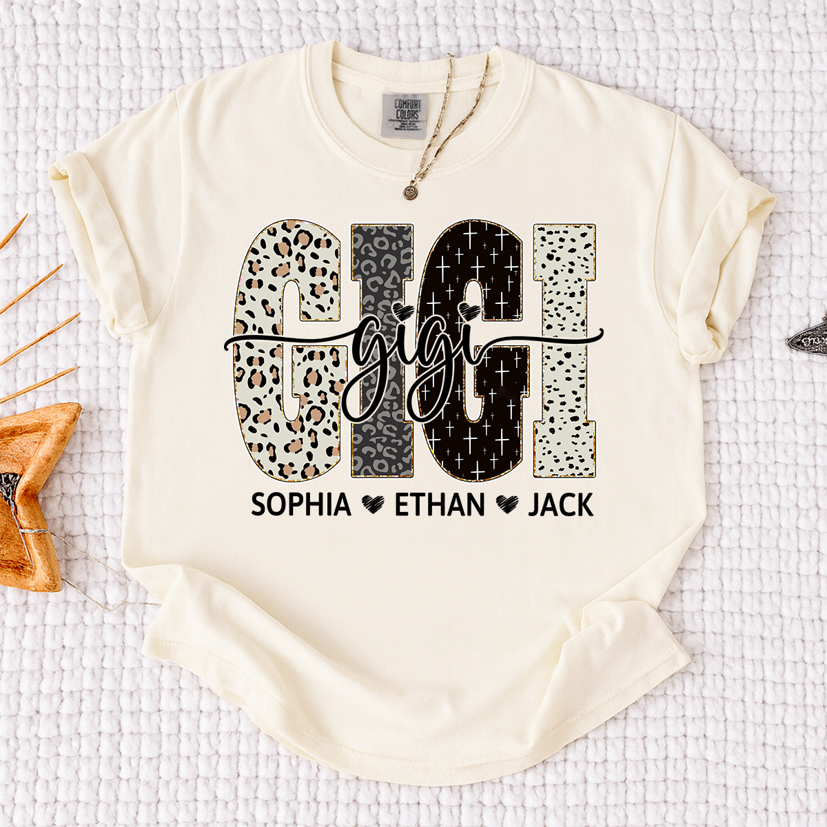 Comfort Colors® Bible Style Design, Custom Gift For Gigi And Her Grandchildren