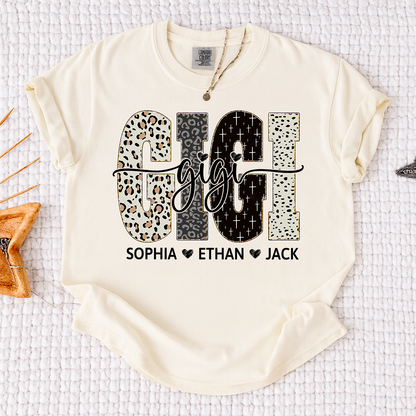 Comfort Colors® Bible Style Design, Custom Gift For Gigi And Her Grandchildren