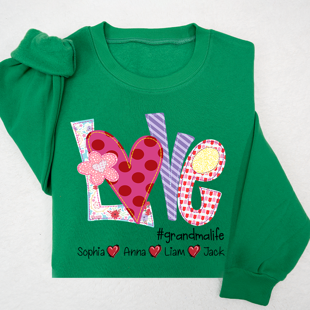 Valentine's Day Love Custom Grandma Life And Kids LTP01