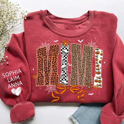 Personalized Coquette Halloween Mimi, Gift for Grandma with Leopard And Custom Name